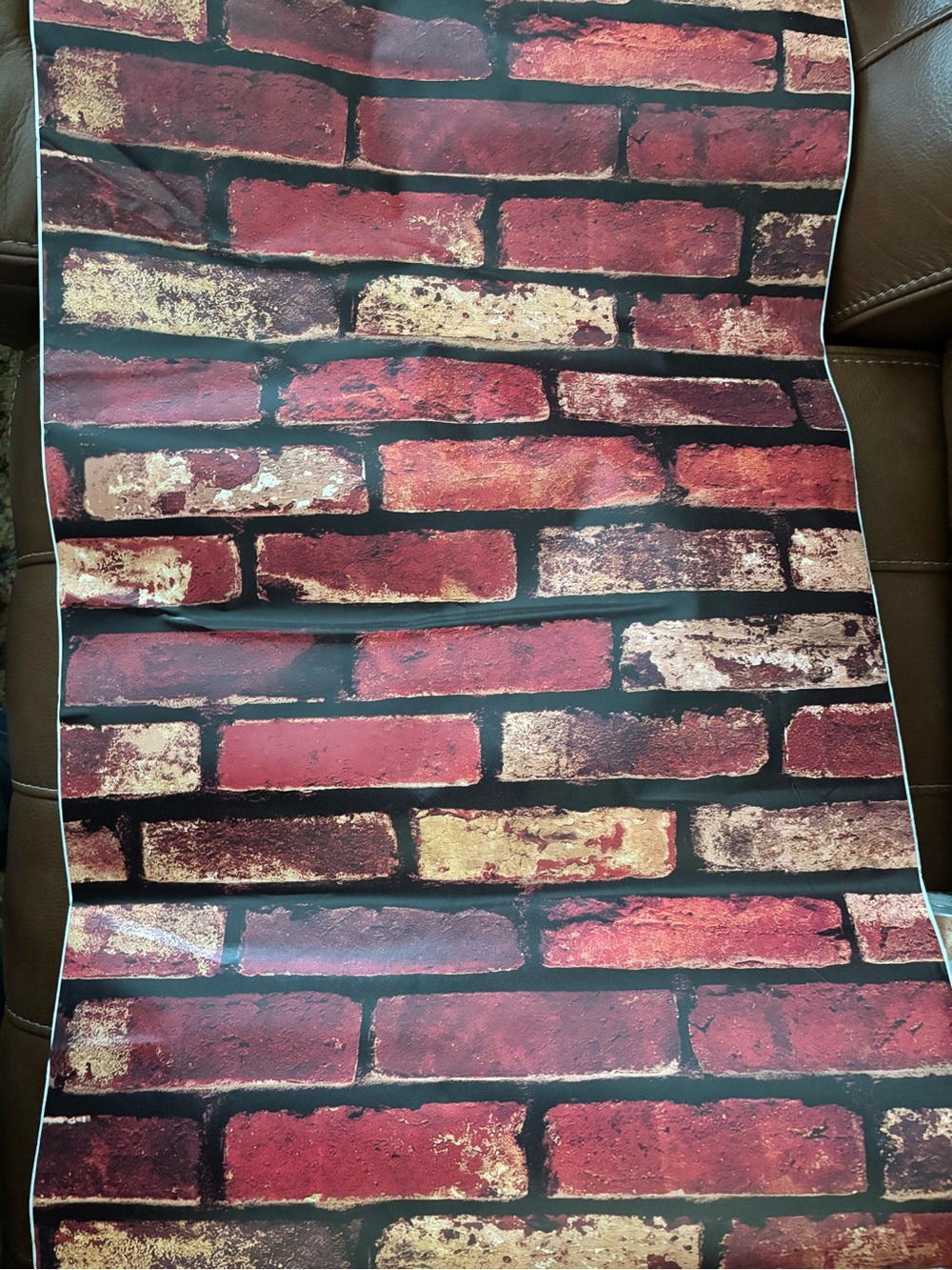 Vintage Red Brick Peel-and-Stick Wall Decal - Faux Brick Wallpaper